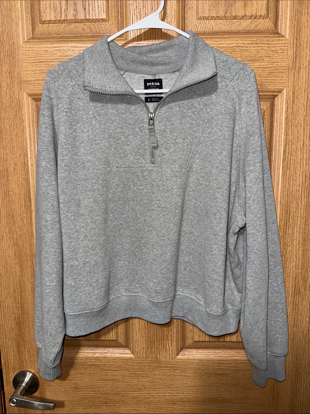 prAna Gray Quarter-Zip Pullover Sweater